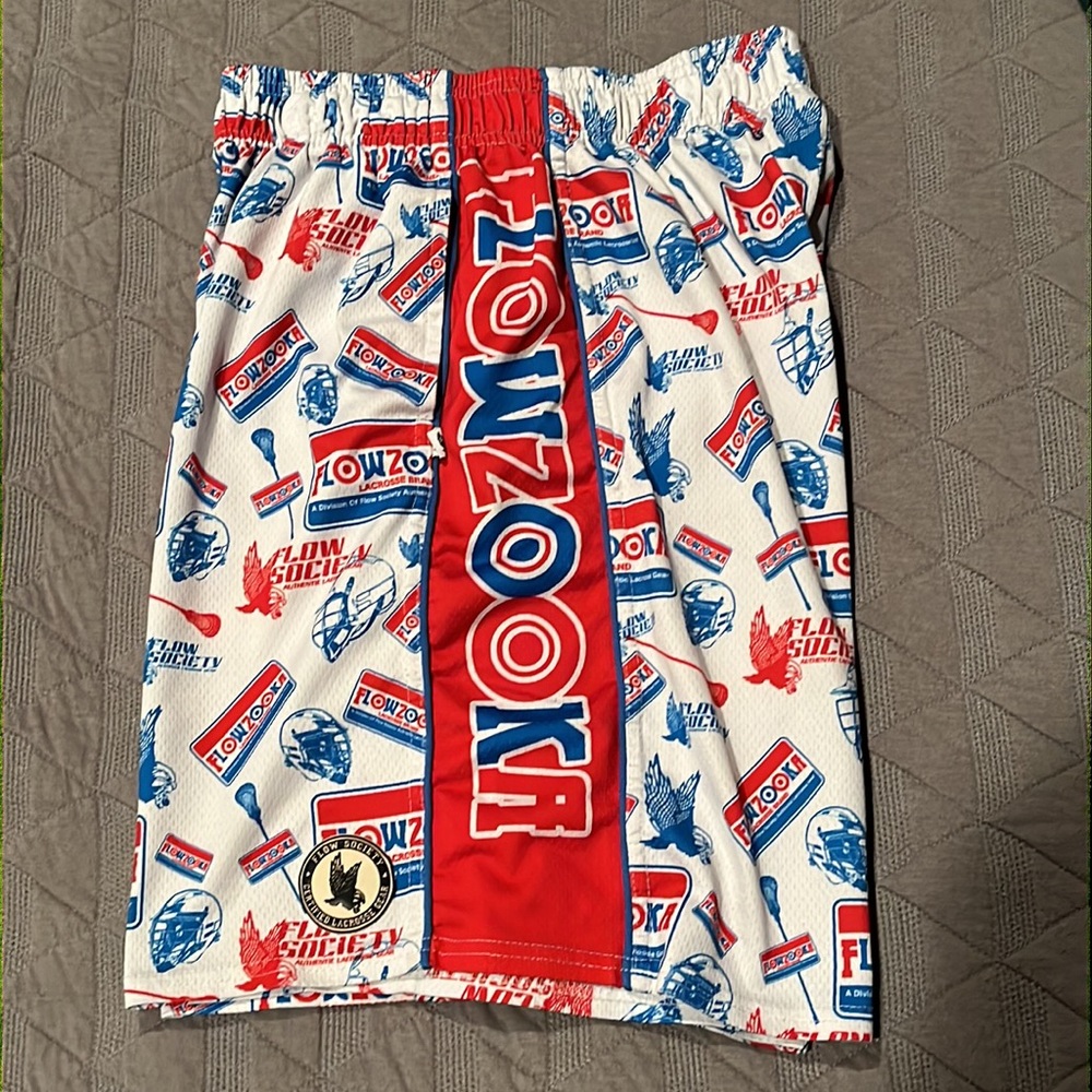 Flow Society Lacrosse Mesh Shorts Flowzooka Bazooka Gum Parody